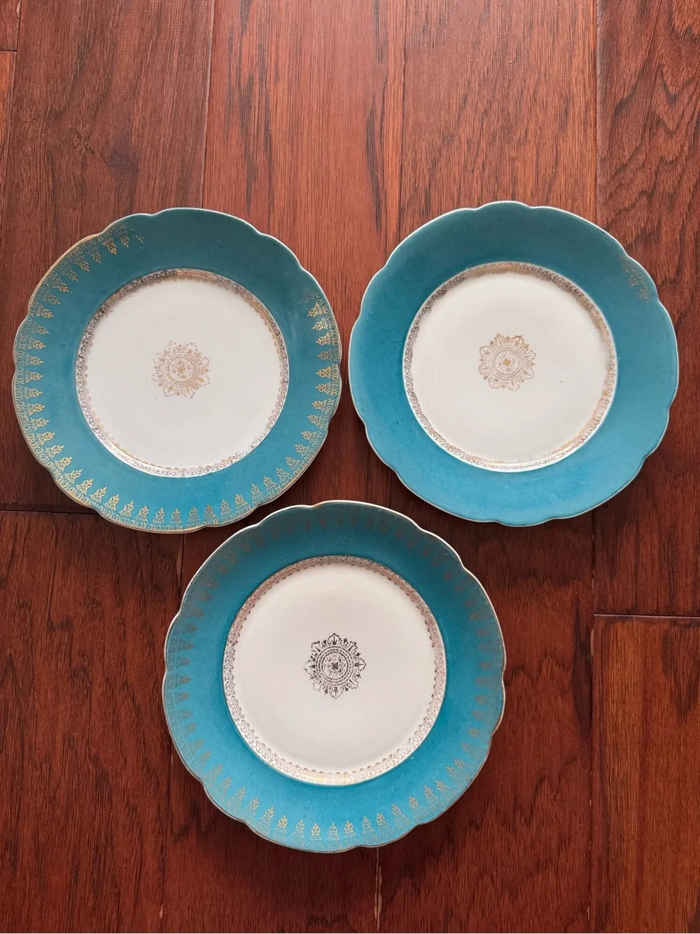 Antique 1800s Carl Tielsch C.T. Germany Altwasser Porcelain Plate Set Of 3